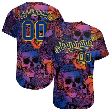 3D Halloween Skulls Personalized Baseball Jersey for Men and Women Personalized 3D Halloween Skulls Baseball Jersey 5