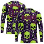 3D Personalized Halloween Skulls Long Sleeve T-Shirt for Performance and Comfort Personalized 3D Halloween Skulls Long Sleeve