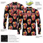 3D Halloween Skulls Personalized Long Sleeve Performance T-Shirt for Men and Women Personalized 3D Halloween Skulls Long