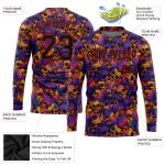 Personalized 3D Halloween Skulls Long Sleeve Shirt for Performance and Comfort Personalized 3D Halloween Skulls Long Sleeve