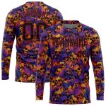 Personalized 3D Halloween Skulls Long Sleeve Shirt for Performance and Comfort Personalized 3D Halloween Skulls Long Sleeve