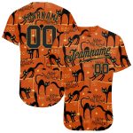 Happy Halloween Black Cats Spiders Personalized 3D Baseball Jersey Personalized 3D Happy Halloween Black Cats Spiders Baseball