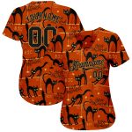 Happy Halloween Black Cats Spiders Personalized 3D Baseball Jersey Personalized 3D Happy Halloween Black Cats Spiders Baseball