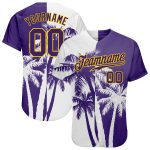 Personalized 3D Baseball Jersey Hawaii Coconut Trees Design for Men & Women Personalized 3D Hawaii Coconut Trees Baseball