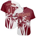 Custom 3D Coconut Trees Baseball Jersey for Hawaii Fans - Personalized Design Personalized 3D Hawaii Coconut Trees Baseball