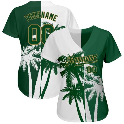 Personalized 3D Coconut Trees Baseball Jersey for Hawaii Fans - Custom Jersey 5 Personalized 3D Hawaii Coconut Trees Baseball