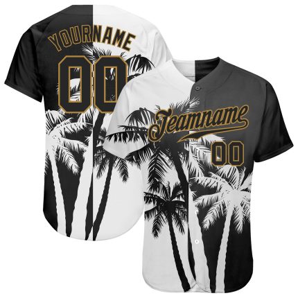 Personalized 3D Baseball Jersey with Hawaii Coconut Trees Design - Size 6 Personalized 3D Hawaii Coconut Trees Baseball Jersey