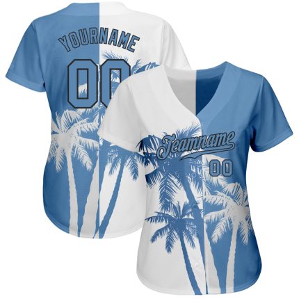 3D Personalized Hawaii Coconut Trees Baseball Jersey for Men and Women Personalized 3D Hawaii Coconut Trees Baseball Jersey