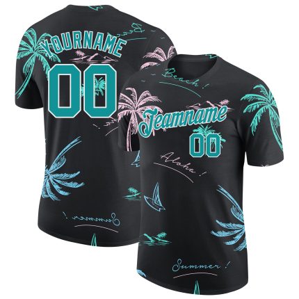 Personalized 3D Hawaii Palm Trees T-Shirt for Men and Women - Performance Shirt Personalized 3D Hawaii Palm Trees Performance