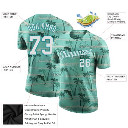 Custom 3D Hawaii Palm Trees T-Shirt for Men, Women, Kids - Performance Tee Personalized 3D Hawaii Palm Trees Performance