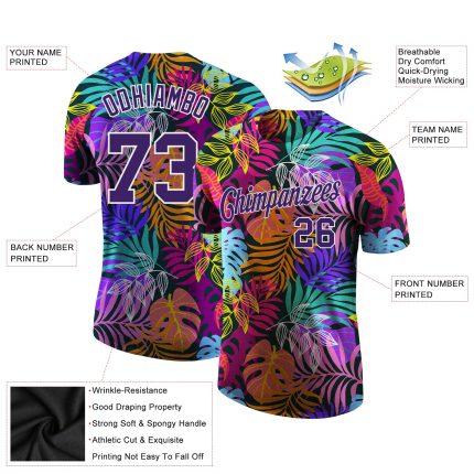 Custom 3D Hawaii Palm Trees T-Shirt for Men, Women, and Kids - Performance Tee Personalized 3D Hawaii Palm Trees Performance