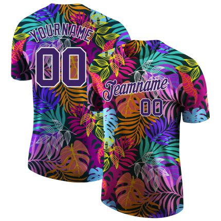 Custom 3D Hawaii Palm Trees T-Shirt for Men, Women, and Kids - Performance Tee Personalized 3D Hawaii Palm Trees Performance