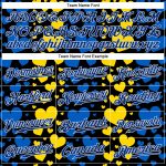 Ukrainian Flag Colors Personalized 3D Hearts Baseball Jersey - Custom Design 2 Personalized 3D Hearts Painted In The Colors