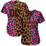 Custom 3D Leopard Print Baseball Jersey for Personalized Style Personalized 3D Leopard Baseball Jersey 2