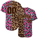Custom 3D Leopard Print Baseball Jersey for Personalized Style Personalized 3D Leopard Baseball Jersey 2