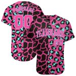 Custom 3D Leopard Print Baseball Jersey - Stylish Personalized Sports Apparel Personalized 3D Leopard Baseball Jersey