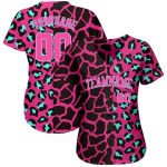 Custom 3D Leopard Print Baseball Jersey - Stylish Personalized Sports Apparel Personalized 3D Leopard Baseball Jersey