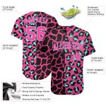 Custom 3D Leopard Print Baseball Jersey - Stylish Personalized Sports Apparel Personalized 3D Leopard Baseball Jersey