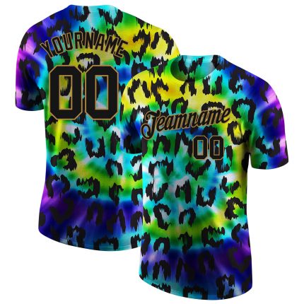 Custom 3D Leopard Design Performance T-Shirt for Men and Women Personalized 3D Leopard Performance T-Shirt 4