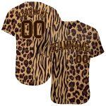 Personalized 3D Leopard Skin and Zebra Stripe Baseball Jersey - Custom Sports Apparel Personalized 3D Leopard Skin Zebra