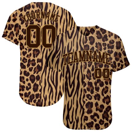 Personalized 3D Leopard Skin and Zebra Stripe Baseball Jersey - Custom Sports Apparel Personalized 3D Leopard Skin Zebra