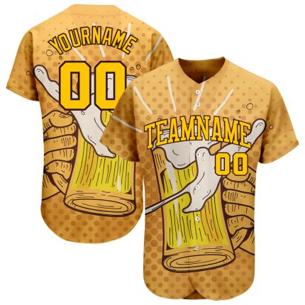 Personalized 3D Baseball Jersey - Custom Lets Drink Tee for Fans Personalized 3D Let's Drink Baseball Jersey