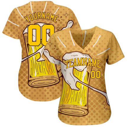 Personalized 3D Baseball Jersey - Custom Lets Drink Tee for Fans Personalized 3D Let's Drink Baseball Jersey