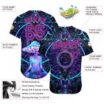 Personalized Psychedelic 3D Magic Mushrooms Baseball Jersey Over Sacred Geometry Personalized 3D Magic Mushrooms Over Sacred