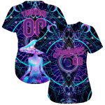Personalized Psychedelic 3D Magic Mushrooms Baseball Jersey Over Sacred Geometry Personalized 3D Magic Mushrooms Over Sacred