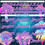 Psychedelic Magic Mushrooms Baseball Jersey Personalized 3D Graphic Over Sacred Geometry Design - Unique Style Personalized