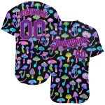3D Personalized Psychedelic Magic Mushrooms Baseball Jersey - Unique Hallucination Design Personalized 3D Magic Mushrooms
