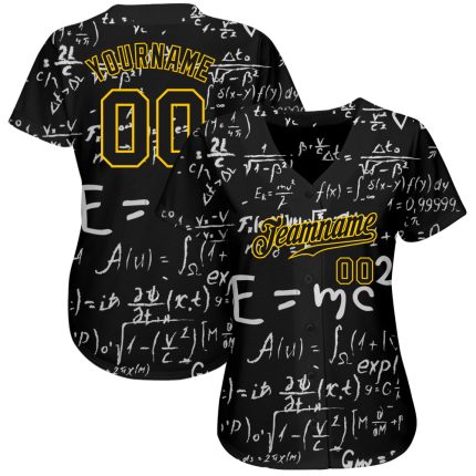 Personalized 3D Baseball Jersey for Math Enthusiasts - Custom Sports Apparel Personalized 3D Math Baseball Jersey 2