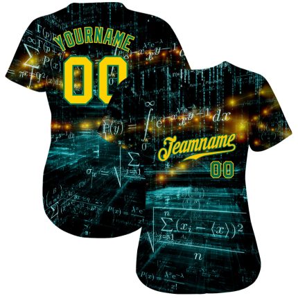 Personalized 3D Math Jersey for Kids | Custom Baseball Jersey 3 Personalized 3D Math Baseball Jersey 3