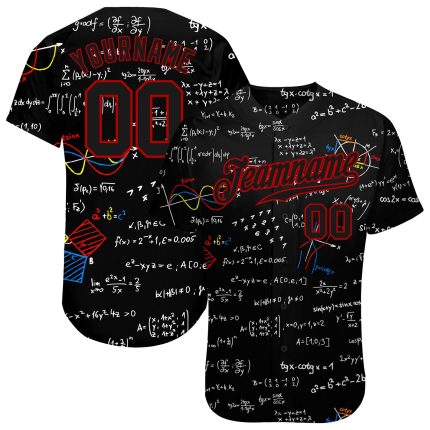 Custom 3D Math Baseball Jersey for Kids - Personalized Youth Sports Apparel Personalized 3D Math Baseball Jersey 4