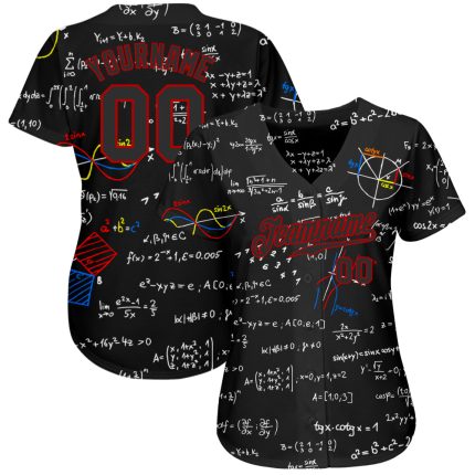 Custom 3D Math Baseball Jersey for Kids - Personalized Youth Sports Apparel Personalized 3D Math Baseball Jersey 4