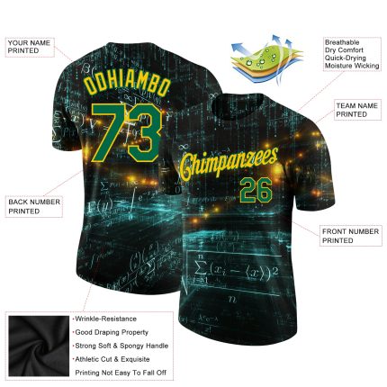 Custom 3D Math Performance T-Shirt - Perfect Gift for Math Enthusiasts and Students Personalized 3D Math Performance T-Shirt