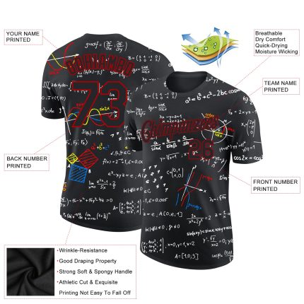 Custom 3D Math Performance T-Shirt for Students - Personalized Apparel Personalized 3D Math Performance T-Shirt 4