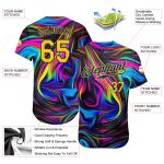 Custom Psychedelic Fluid Art 3D Pattern Abstract Baseball Jersey - Unique Colorful Design Personalized 3D Pattern Design