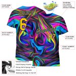 Colorful Psychedelic 3D Fluid Art Design Personalized T-Shirt for Performance Personalized 3D Pattern Design Abstract Colorful
