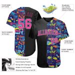 Custom Summer Hawaii Baseball Jersey with 3D Geometric Pattern, Palm Trees, Sharks, Flamingo, Personalized Name and Number