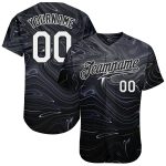 Custom Name and Number Baseball Jersey - Personalized 3D Liquid Marbling Fluid Art Design - Unique Team Apparel Personalized