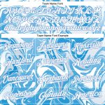 Custom Name and Number Authentic Baseball Jersey with 3D Ocean Wave Design Fluid Art - Personalized Team Apparel Personalized