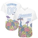 Colorful 3D Floral and Mushroom Pattern Psychedelic Baseball Jersey - Custom Design Authentic Apparel Personalized 3D Pattern