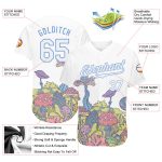 Colorful 3D Floral and Mushroom Pattern Psychedelic Baseball Jersey - Custom Design Authentic Apparel Personalized 3D Pattern