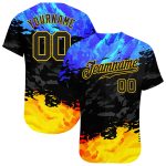 Custom Name and Number 3D Pattern Fade Baseball Jersey - Personalized Team Apparel Personalized 3D Pattern Design Fade Authentic