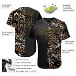 Custom Name and Number Tropical Leaves 3D Pattern Baseball Jersey, Jungalow and Hawaii Style Authentic Design Personalized