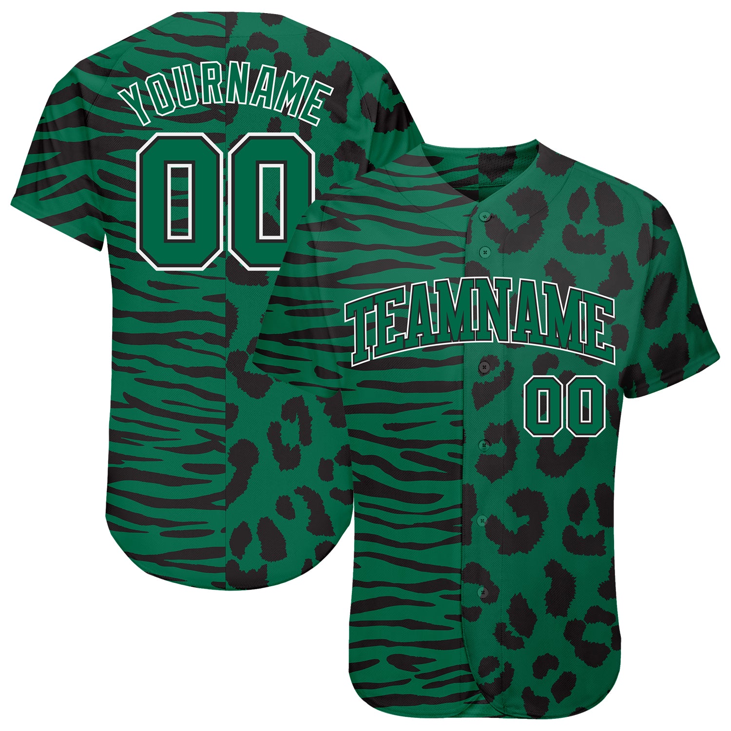 Leopard Skin Zebra Stripe 3D Pattern Design Personalized Baseball Jersey Personalized 3D Pattern Design Leopard Skin Zebra