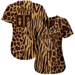 Custom Name Number Baseball Jersey Leopard Print Zebra Stripe 3D Pattern Design Authentic Team Apparel Personalized 3D Pattern