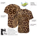 Custom Name Number Baseball Jersey Leopard Print Zebra Stripe 3D Pattern Design Authentic Team Apparel Personalized 3D Pattern