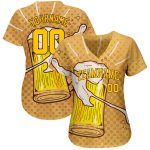 Personalized Authentic Baseball Jersey Custom Name and Number with 3D Pattern Design, Lets Drink Team Apparel Personalized
